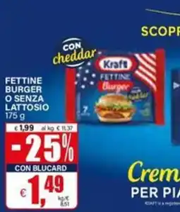 Il Gigante Fettine burger con cheddar offerta