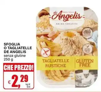 Tagliatelle rustiche senza glutine de Angelis