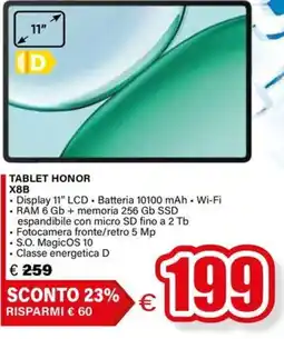Il Gigante Tablet Honor X8B offerta