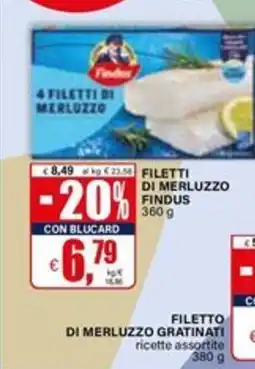 Il Gigante Filetti di merluzzo Findus offerta