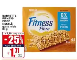 Il Gigante Barrette fitness fibre Nestlé gusto miele offerta