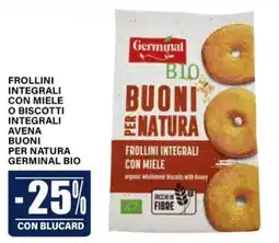 Il Gigante Frollini integrali con miele Germinal Bio offerta