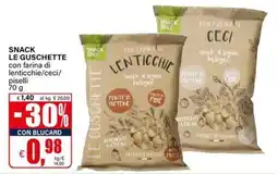 Il Gigante Snack le guschettes con farina di lenticchie/ceci/piselli offerta