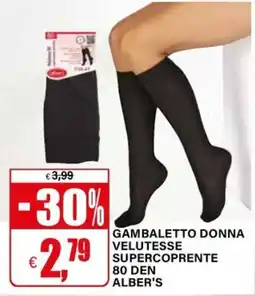 Il Gigante Gambaletto donna velutese supercoprente 80 den alber's offerta