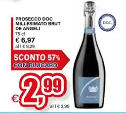 Il Gigante Prosecco Doc Millesimato Brut De Angeli offerta