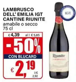 Il Gigante Lambrusco dell'Emilia IGT Cantine Riunite offerta