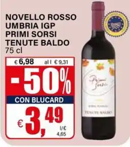 Il Gigante Novello Rosso Umbria IGP Primi Sorsi Tenute Baldo offerta