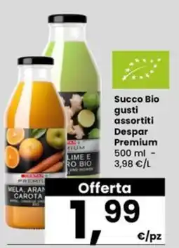 Eurospar Succo Bio gusti assortiti Despar Premium offerta