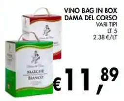 èccoMI Vino Bag in Box Dama del Corso offerta