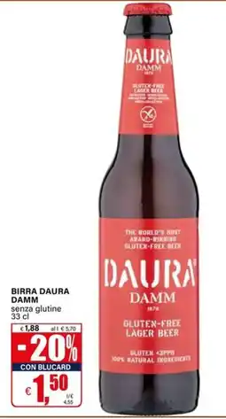 Il Gigante Birra Daura Damm senza glutine offerta