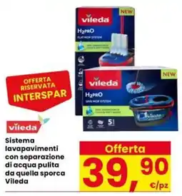 Eurospar Sistema lavapavimenti Vileda offerta
