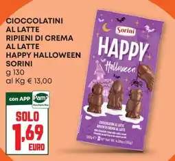 Pam Cioccolatini al latte ripieni di crema al latte Happy Halloween Sorini offerta