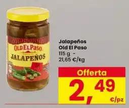 Eurospar Jalapeños Old El Paso offerta