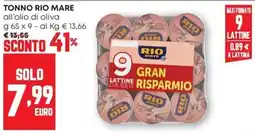 Pam Tonno Rio Mare all'olio di oliva offerta
