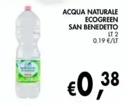 èccoMI Acqua naturale Ecogreen San Benedetto offerta