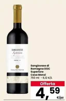 Eurospar Sangiovese di Romagna DOC Superiore Casa Monzi offerta