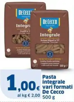 Sigma Pasta integrale De Cecco offerta