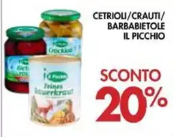 èccoMI Cetrioli/Crauti/Barbabietole Il Picchio offerta
