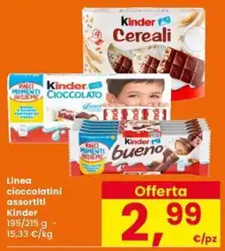 Eurospar Linea cioccolatini assortiti Kinder offerta