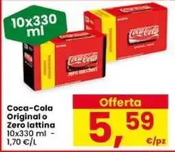 Eurospar Coca-Cola Original o Zero lattina offerta