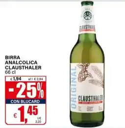 Il Gigante Birra analcolica Clausthaler offerta