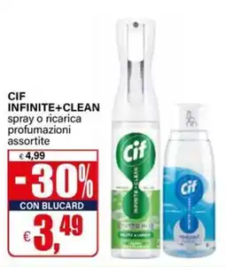 Il Gigante Cif Infinite+Clean spray o ricarica profumazioni assortite offerta