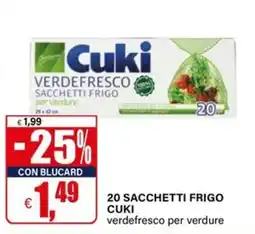 Il Gigante Sacchetti frigo Cuki verdefresco per verdure offerta
