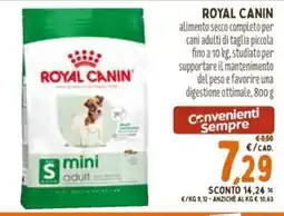 Pet Store Conad Royal Canin mini adult offerta