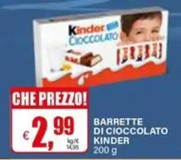 Il Gigante Barrette di cioccolato Kinder offerta