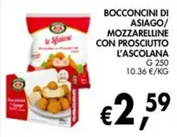 èccoMI Le Sfiziose Bocconcini di Asiago/Mozzarelle con Prosciutto L'Ascolana offerta