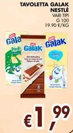 èccoMI Tavoletta Galak Nestlé offerta