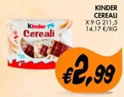 èccoMI Kinder Cereali offerta