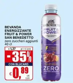 Il Gigante Beveranda energizzante fruit & power San Benedetto zero zuccheri aggiunti offerta