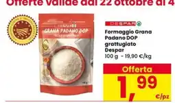 Eurospar Formaggio Grana Padano DOP grattugiato Despar offerta