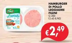 èccoMI Hamburger di pollo leggiadre Fileni offerta