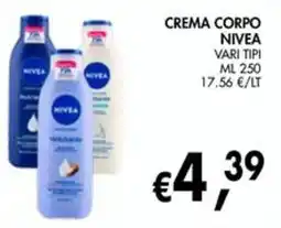 èccoMI Crema corpo Nivea offerta