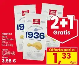 Eurospar Patatine 1936 San Carlo offerta