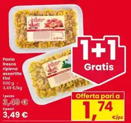 Eurospar Pasta fresca ripiena assortita Fini offerta