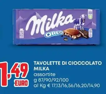 Tavolette di cioccolato Milka assortite