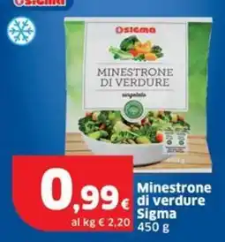 Sigma Minestrone di verdure Sigma offerta