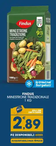 SeBón Supermercati Findus Minestrone Tradizionale offerta