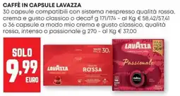 Pam Caffè in capsule Lavazza Qualità Rossa offerta