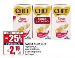 Il Gigante Panna Chef UHT Parmalat senza lattosio e senza glutine offerta