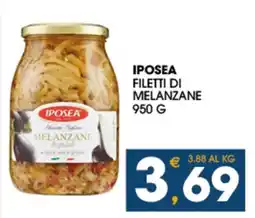 SeBón Supermercati Iposea filetti di melanzane offerta