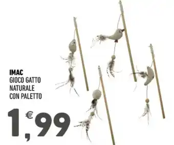 IMAC Gioco gatto naturale con paletto