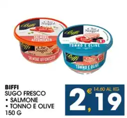 SeBón Supermercati Biffi sugo fresco salmone tonno e olive offerta