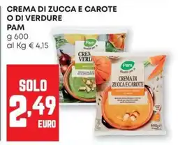 Pam Crema di zucca e carote Pam offerta