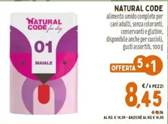 Natural Code alimento umido completo per cani adulti