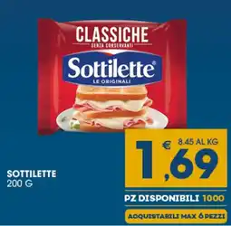 SeBón Supermercati Sottilette classiche offerta