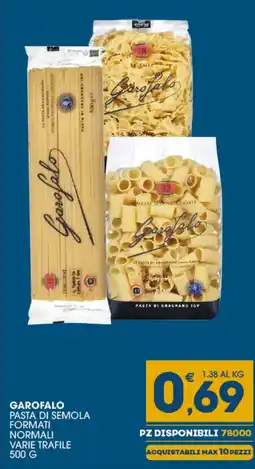 SeBón Supermercati Garofalo pasta di semola offerta